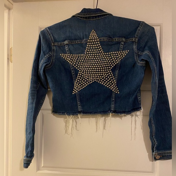 L'agence Zuma Cropped Jacket With Studded Star in Authentique Size Small - Picture 2 of 10